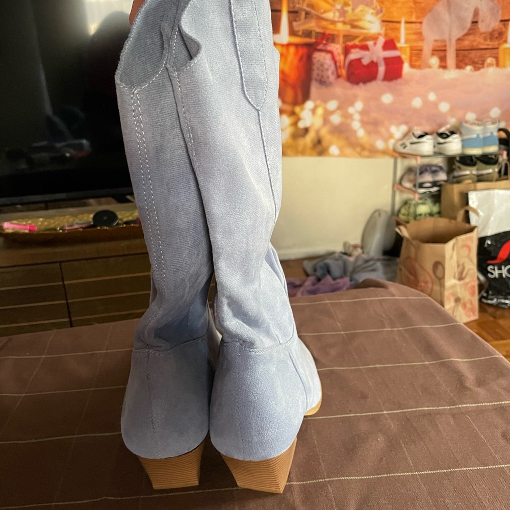 Light blue cowboy boots - Picture 4 of 8